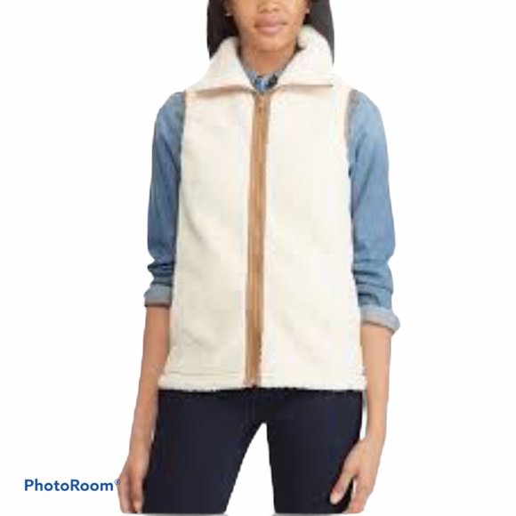chaps womens fleece vest